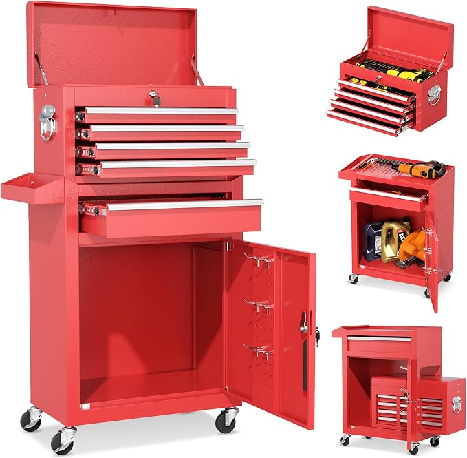 INTERGREAT Tool Chest, 5 Drawers Rolling Tool Chest by INTERGREAT