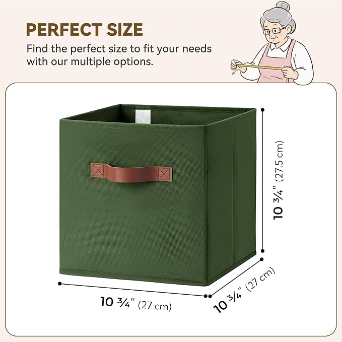 GRANNY SAYS Cube Storage Bins, 11 Inch Storage Cube Organizer, Collapsible - Image 2
