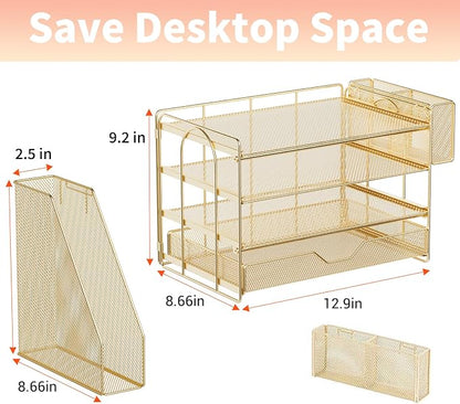OPNICE Desk Organizer, 4-Tier Desktop File Organizer - Image 4