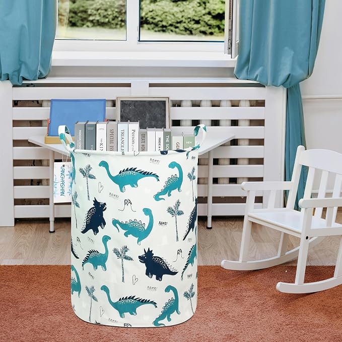 LANGYASHAN Laundry Basket Canvas Fabric Collapsible Organizer Basket - Image 6
