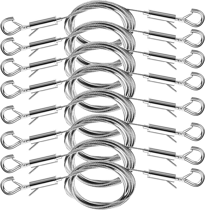 8PCS Adjustable Picture Hanging Wire Kit, Mirror Hanging Kit, 6.6FT Heavy Duty by Unknown