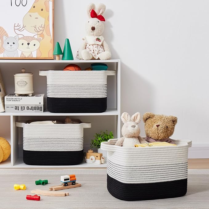 Storage Basket for Organizing, Woven Baskets for Storage, Rectangle Decorative - Image 6