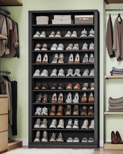 Hzuaneri Shoe Storage Cabinet, 10 Tiers Farmhouse Tall Shoe Cubby Organizer | - Image 4