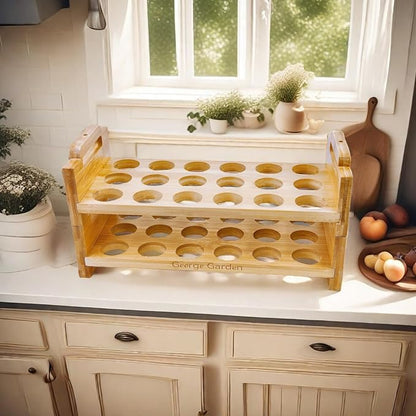 Bamboo Egg Holder Countertop - Image 4