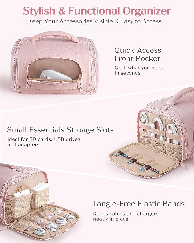 Marscamd Cable Organizer Bag, Travel Cord & Charger Organizer Pouch - Image 4