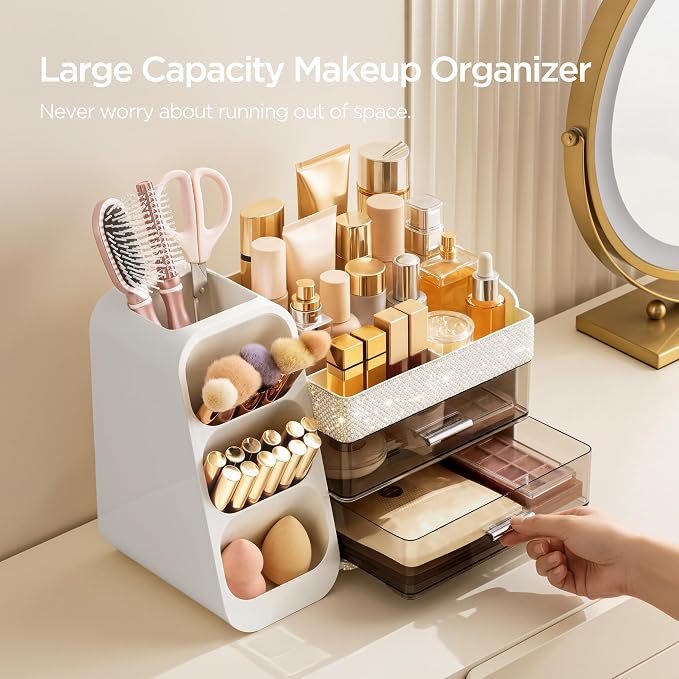 HBlife Makeup Organizer with Brush Holder - Image 4