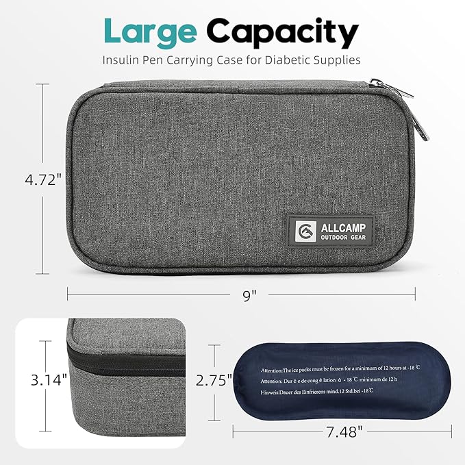 ALLCAMP Insulin Cooler Travel Case TSA Approved, Diabetic Medication Cooler Bag - Image 4