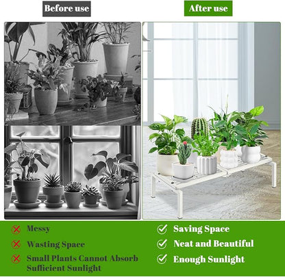 1 Tier Metal Plant Stand Indoor Outdoor, Potted Multiple Flower Pot Holder Rack - Image 7
