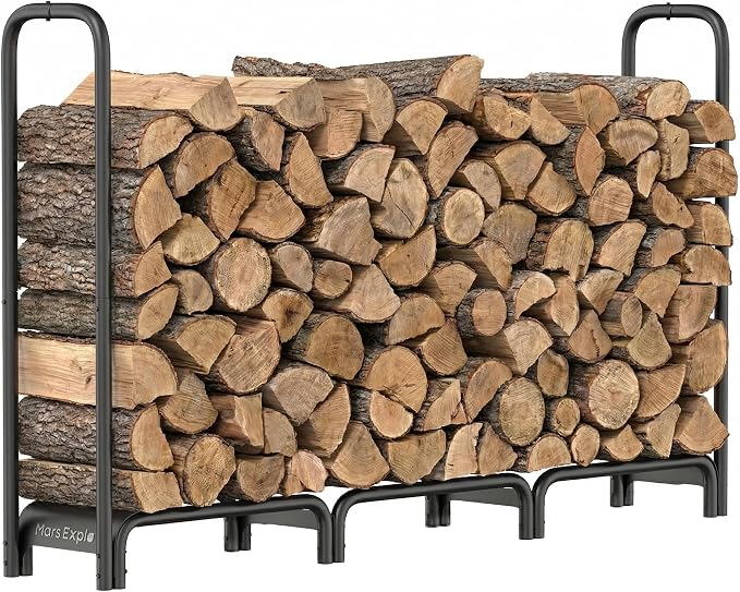 Firewood Rack 6ft, Heavy Duty Fire Wood Storage Racks by MarsExplo
