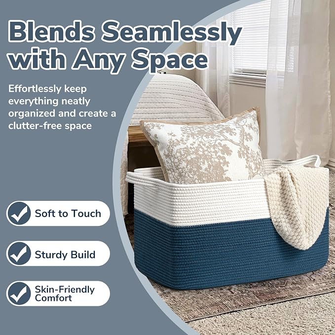 Goodpick Large Storage Baskets for Organizing, Woven Baskets for Storage - Image 5