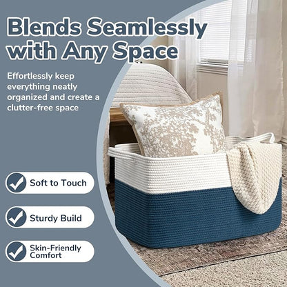 Goodpick Large Storage Baskets for Organizing, Woven Baskets for Storage - Image 5