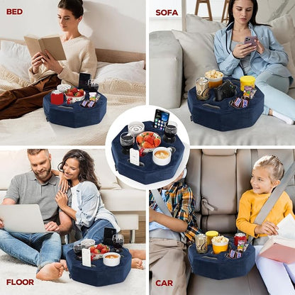 Couch Cup Holder Pillow, Couch Drink Holder, Octagon Couch Caddy - Image 6