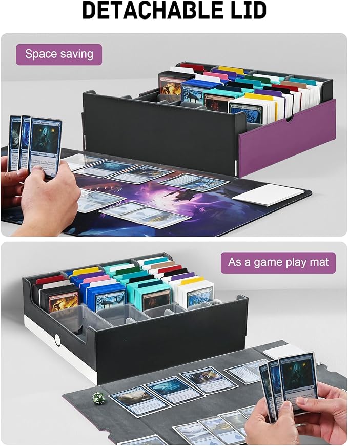 ZLCA Card Storage Box Holds 3200+, Deck Storage Case - Image 3
