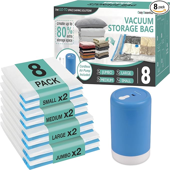 Cozy Essential Travel Vacuum Storage Bags by CozyEssential