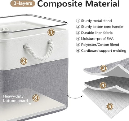12x12 Inch Foldable Fabric Cube Storage Bins - Image 4