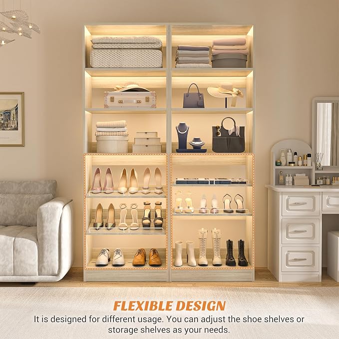 Unikito 25” Closet Organizer Systems, Freestanding Shoe Storage Shelves - Image 2