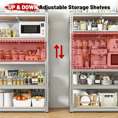 REIBII 2020LBS Garage Shelving Heavy Duty Metal Shelving 5 Tier Storage Shelves - Image 7