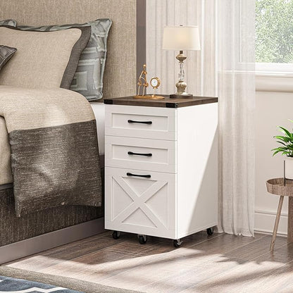 Halitaa Farmhouse 3 Drawer Small File Cabinet - Image 4