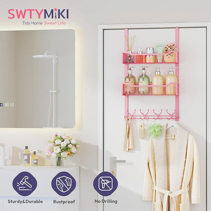 SWTYMIKI Over The Door Hooks Organizer - Image 3