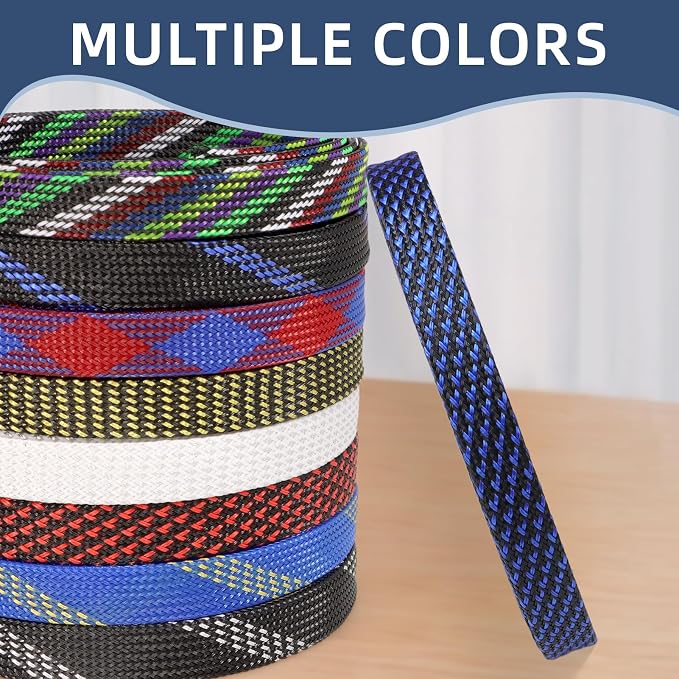 Braided Cable Sleeving, PET Expandable Braided Cable Sleeve, Flexible Mesh - Image 2