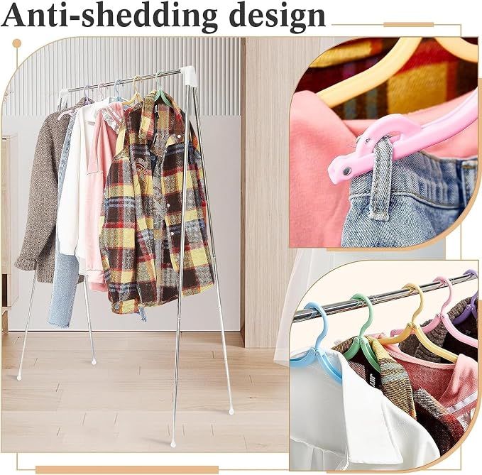 Portable Garment Rack, Folding Clothes Rack, Collapsible Clothing Rack - Image 5