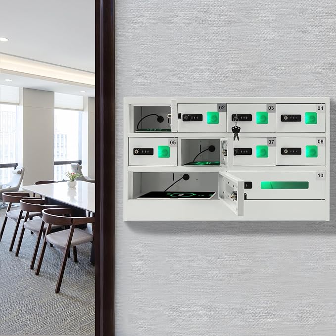 10 Slot Cellphone Charging Station Cell Phone Locker - Image 4