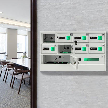 10 Slot Cellphone Charging Station Cell Phone Locker - Image 4