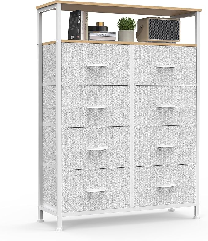 DUMOS 8 Drawer Fabric Dresser by DumosLifestyle