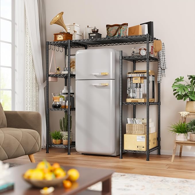 REIBII Mini Fridge Shelf with Storage, 4-Tier Adjustable Shelves, 665 lbs | - Image 6