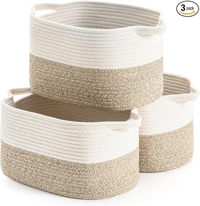 DUHEL Cotton Rope Woven Storage Basket, Used by DUHEL