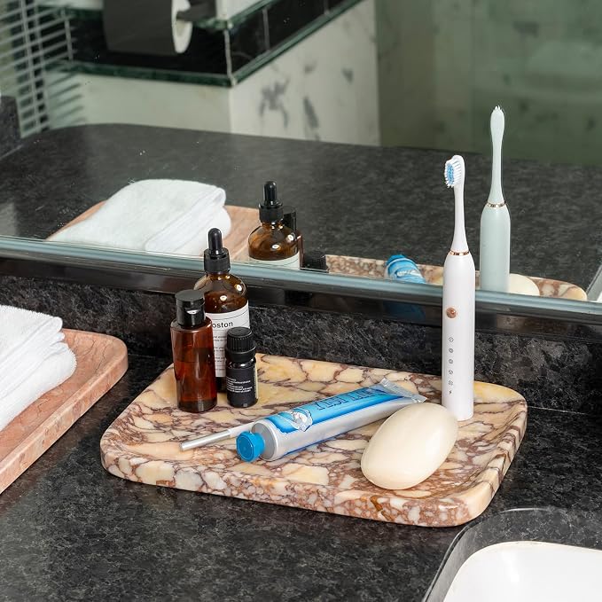 Calacatta Marble Vanity Trays, Marble Bathroom Tray Countertop, Luxury - Image 9