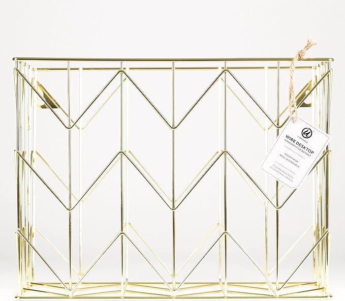 U Brands Hanging File Desk Organizer, Wire Metal - Image 3