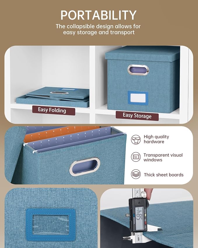 File Organizer with Lid, File Box, File Cabinet - Image 2