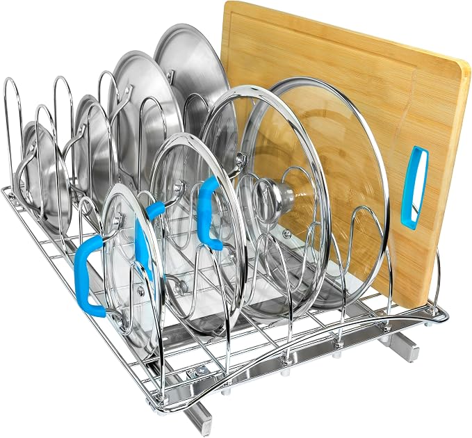 LYNK PROFESSIONAL® Pull Out Pot Lid and Cookie Sheet Organizer Rack by LYNKPROFESSIONAL