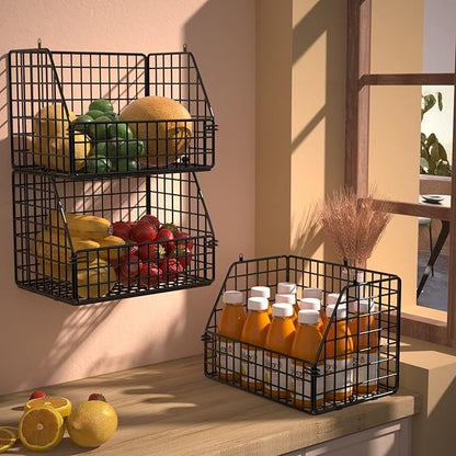 PUPPYCUTE Stackable Wire Storage Baskets - Image 3