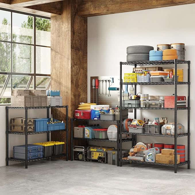 ROOMTEC 5-Tier Adjustable Wire Shelving Unit, 2000 lbs | Heavy Duty Garage Shelf - Image 8