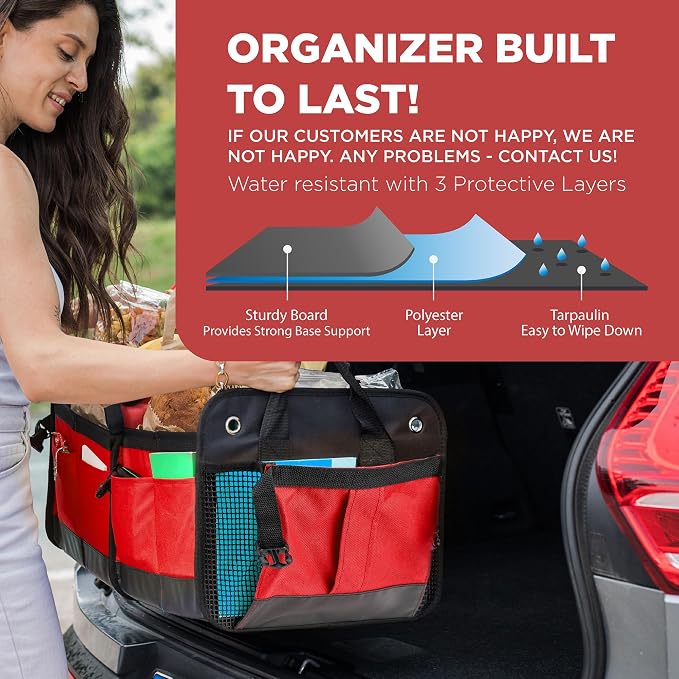TRUNKCRATEPRO Red Car Accessories Trunk Organizer - Image 6