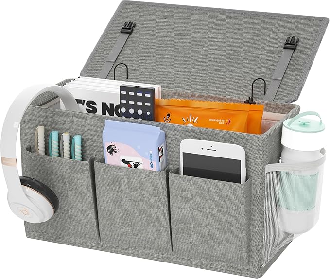 Dual-purpose Bedside Caddy Bedside Organizer, Bed Caddy by Edudif