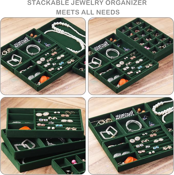 Set of 8 Stackable Jewelry Organizer Stackable Trays - Image 7