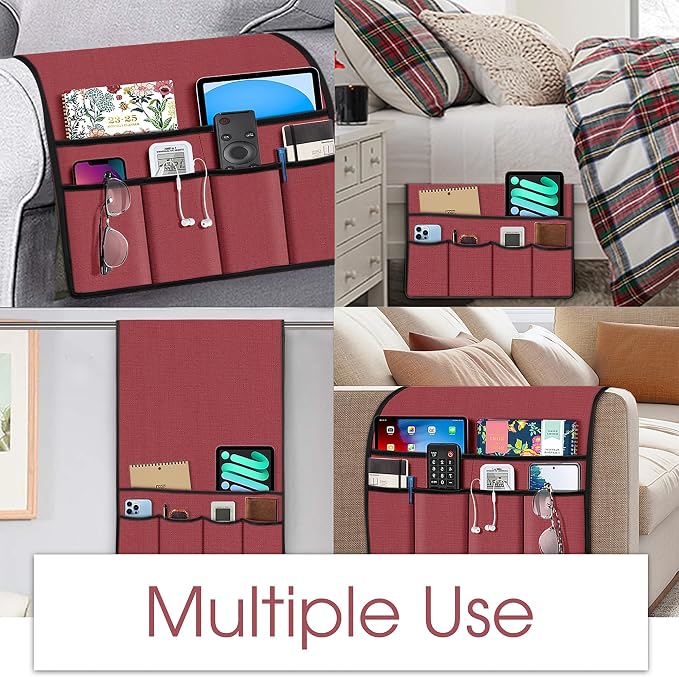 Joywell Armrest Organizer Remote Holder, Spiced Coral | - Image 7