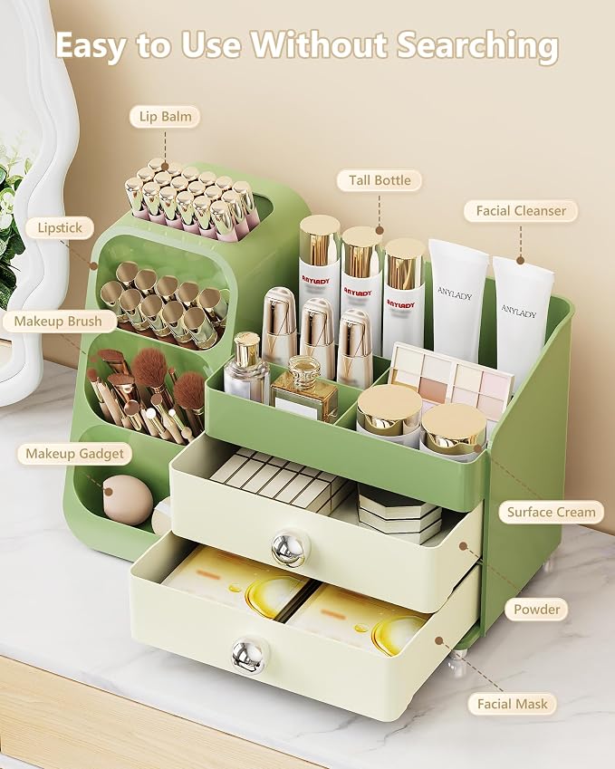 Makeup Organizer with Drawers, Skincare Organizer, Storage Box Cosmetic Display - Image 3