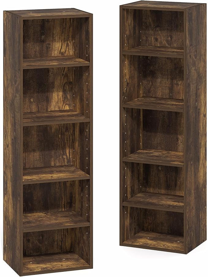 Furinno PASIR Book Shelf, 10-Tier Bookshelf, Bookcase - Image 4