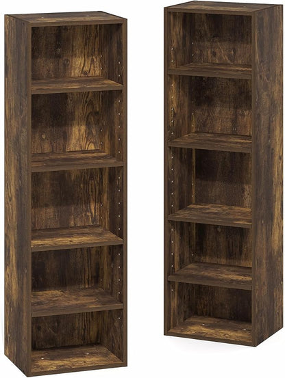 Furinno PASIR Book Shelf, 10-Tier Bookshelf, Bookcase - Image 4