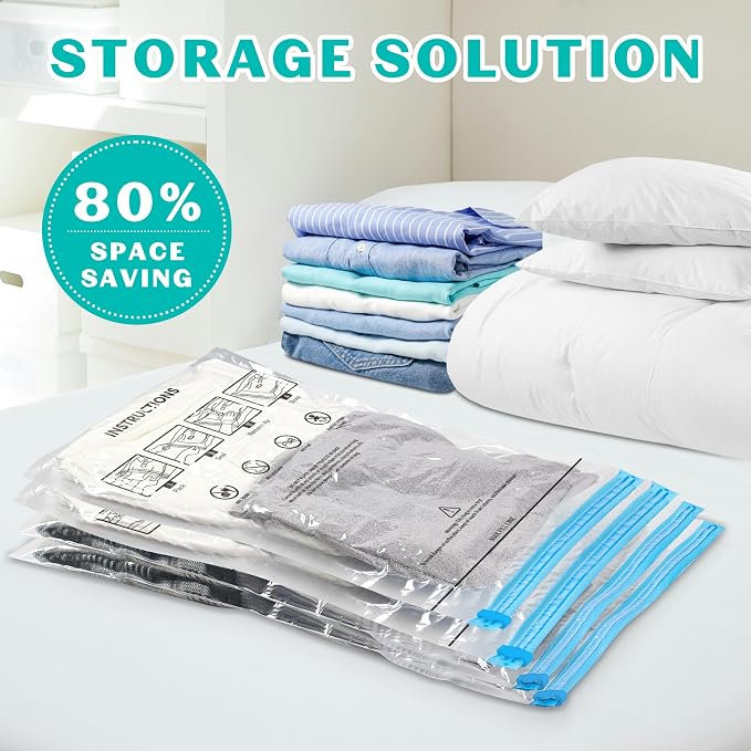 10 Pack Space Saver Vacuum Storage Bags Travel Vacuum Bags - Image 2
