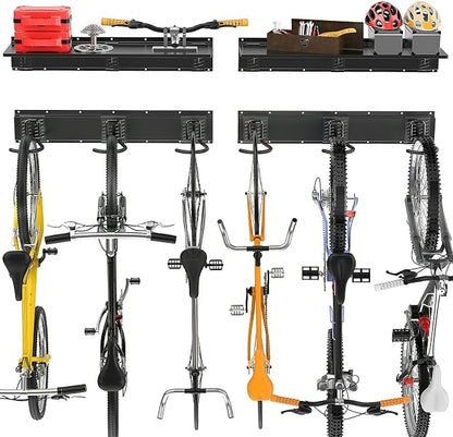TORACK Bike Storage Rack with Shelf, 6 Bikes Hangers - Image 7