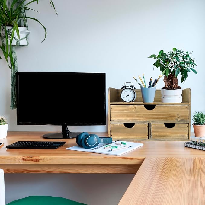 Besti Wooden Office Desk Organizer - Image 7