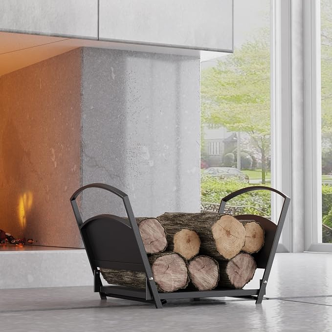 Fire Beauty Fireplace Log Holder Folding Firewood Rack, Stacking Rack, Storage - Image 3