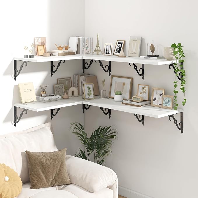 White Floating Shelves for Wall, 12 Inch Deep Floating Shelf - Image 5