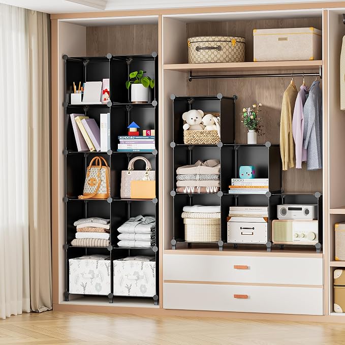 Neprock 16 Cubby Storage Organizer, Closet Clothes Storage Organizer, Cube - Image 4