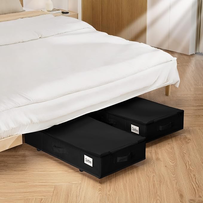 Vincona Under Bed Storage with Wheels, Rolling Under Bed Storage Containers - Image 3
